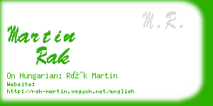 martin rak business card